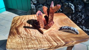 Raw Cut Koa with Finished Items